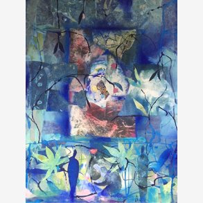 BLUE GARDEN kunstkort