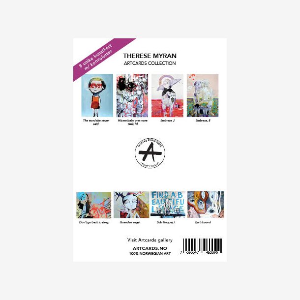 THERESE MYRAN kunstkort eske