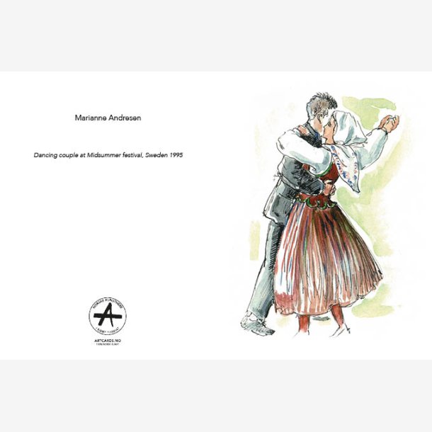 DANCING COUPLE kunstkort Marianne Andresen 