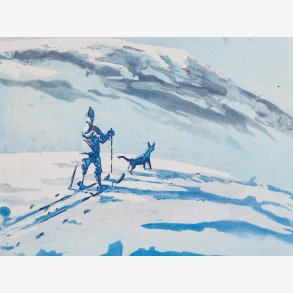 Drmmetur med bikkja, kunstkort 