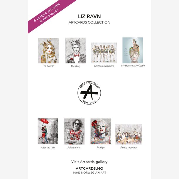 LIZ RAVN Kunstkort-eske