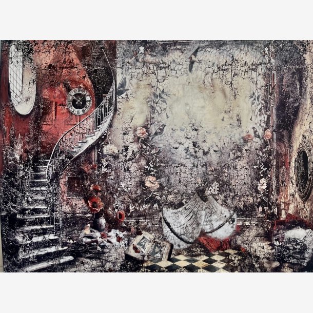 "A crack in everything, thats where the light gets in maleri" I av Elisabeth Werp 
